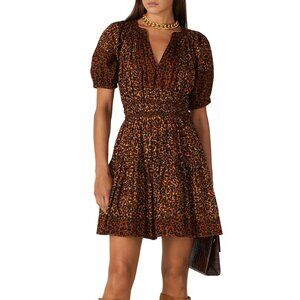 Ulla Johnson Mairana Mini Dress in Leopard Size 6